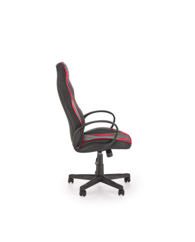 Fotel biurowy Ragnar, z podłokietnikami, czarny/czerwony, mechanizm TILT, obrotowy, HALMAR Fotel biurowy Ragnar, z podłokietnikami, czarny/czerwony, mechanizm TILT, obrotowy, HALMAR