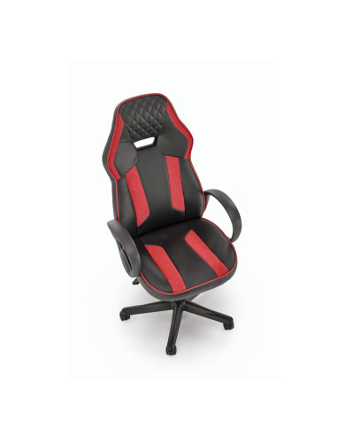 Fotel biurowy Ragnar, z podłokietnikami, czarny/czerwony, mechanizm TILT, obrotowy, HALMAR Fotel biurowy Ragnar, z podłokietnikami, czarny/czerwony, mechanizm TILT, obrotowy, HALMAR