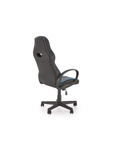 Fotel biurowy Ragnar, z podłokietnikami, czarny/niebieski, mechanizm TILT, obrotowy, HALMAR Fotel biurowy Ragnar, z podłokietnikami, czarny/niebieski, mechanizm TILT, obrotowy, HALMAR