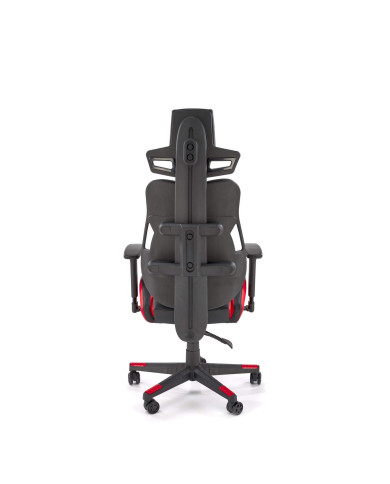 Fotel gamingowy Nitro, z regulowanymi podłokietnikami, czarna ekoskóra/czerwony, mechanizm MULTIBLOCK, obrotowy, HALMAR Fotel gamingowy Nitro, z regulowanymi podłokietnikami, czarna ekoskóra/czerwony, mechanizm MULTIBLOCK, obrotowy, HALMAR