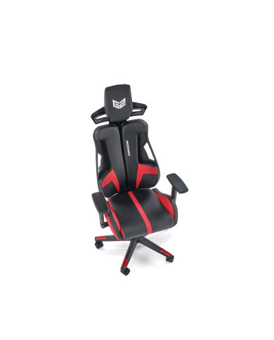Fotel gamingowy Nitro, z regulowanymi podłokietnikami, czarna ekoskóra/czerwony, mechanizm MULTIBLOCK, obrotowy, HALMAR Fotel gamingowy Nitro, z regulowanymi podłokietnikami, czarna ekoskóra/czerwony, mechanizm MULTIBLOCK, obrotowy, HALMAR