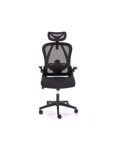Fotel biurowy Negro, z podłokietnikami, czarny, mechanizm Tilt, obrotowy, HALMAR Fotel biurowy Negro, z podłokietnikami, czarny, mechanizm Tilt, obrotowy, HALMAR