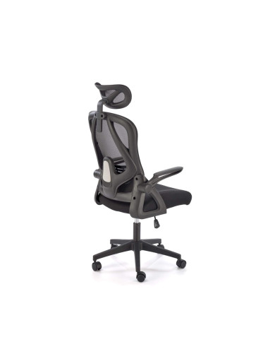 Fotel biurowy Negro, z podłokietnikami, czarny, mechanizm Tilt, obrotowy, HALMAR Fotel biurowy Negro, z podłokietnikami, czarny, mechanizm Tilt, obrotowy, HALMAR