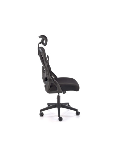 Fotel biurowy Negro, z podłokietnikami, czarny, mechanizm Tilt, obrotowy, HALMAR Fotel biurowy Negro, z podłokietnikami, czarny, mechanizm Tilt, obrotowy, HALMAR