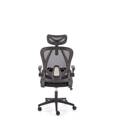 Fotel biurowy Negro, z podłokietnikami, czarny, mechanizm Tilt, obrotowy, HALMAR Fotel biurowy Negro, z podłokietnikami, czarny, mechanizm Tilt, obrotowy, HALMAR