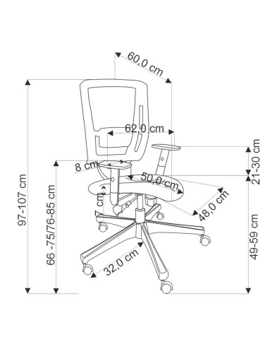 Fotel biurowy Paredes, regulowane podłokietniki, czarny, mechanizm Multiblock, obrotowy, HALMAR Fotel biurowy Paredes, regulowane podłokietniki, czarny, mechanizm Multiblock, obrotowy, HALMAR