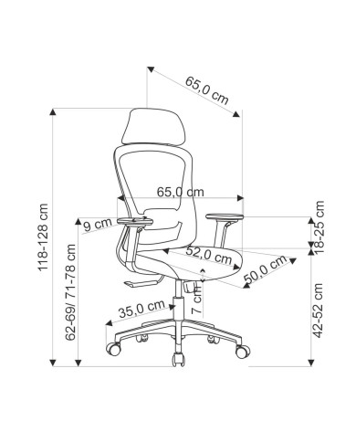 Fotel biurowy Sonar, regulowane podłokietniki, czarny, Multiblock, obrotowy, HALMAR Fotel biurowy Sonar, regulowane podłokietniki, czarny, Multiblock, obrotowy, HALMAR