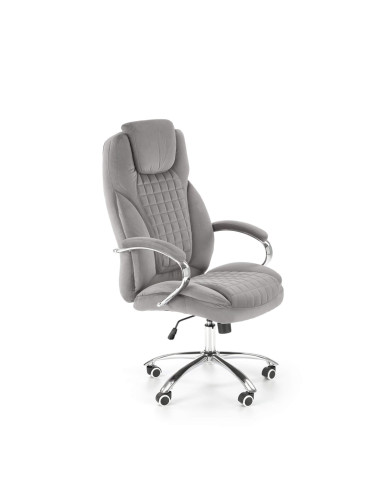 Fotel gabinetowy King 2, z podłokietnikami, popielaty, mechanizm Tilt, obrotowy, HALMAR Fotel gabinetowy King 2, z podłokietnikami, popielaty, mechanizm Tilt, obrotowy, HALMAR