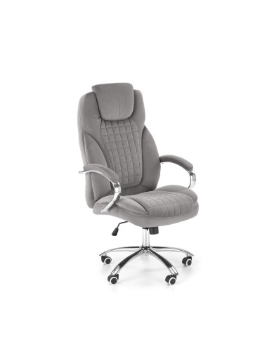 Fotel gabinetowy King 2, z podłokietnikami, popielaty, mechanizm Tilt, obrotowy, HALMAR Fotel gabinetowy King 2, z podłokietnikami, popielaty, mechanizm Tilt, obrotowy, HALMAR