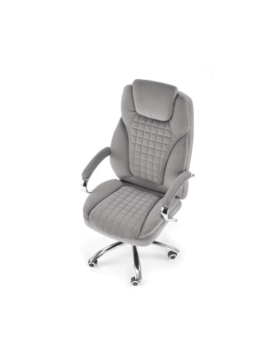 Fotel gabinetowy King 2, z podłokietnikami, popielaty, mechanizm Tilt, obrotowy, HALMAR Fotel gabinetowy King 2, z podłokietnikami, popielaty, mechanizm Tilt, obrotowy, HALMAR