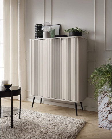 Komoda wysoka Zova K-103, 2 drzwi, cashmere, PIASKI Komoda wysoka Zova K-103, 2 drzwi, cashmere, PIASKI