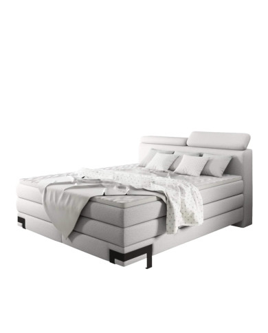 Łóżko kontynentalne Kano 180x200 cm, boxspring, tapicerowane, materace, pojemniki, regulowane zagłówki, Wersal Łóżko kontynentalne Kano 180x200 cm, boxspring, tapicerowane, materace, pojemniki, regulowane zagłówki, Wersal