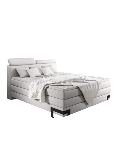 Łóżko kontynentalne Kano 180x200 cm, boxspring, tapicerowane, materace, pojemniki, regulowane zagłówki, Wersal Łóżko kontynentalne Kano 180x200 cm, boxspring, tapicerowane, materace, pojemniki, regulowane zagłówki, Wersal