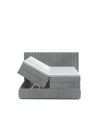 Łóżko kontynentalne Minola 140x200 cm, boxspring, tapicerowane, materace, pojemniki, Wersal Łóżko kontynentalne Minola 140x200 cm, boxspring, tapicerowane, materace, pojemniki, Wersal