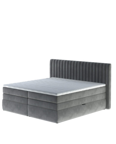 Łóżko kontynentalne Minola 180x200 cm, boxspring, tapicerowane, materace, pojemniki, Wersal Łóżko kontynentalne Minola 180x200 cm, boxspring, tapicerowane, materace, pojemniki, Wersal