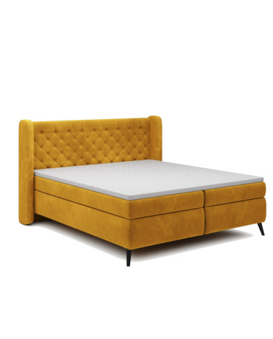 Łóżko kontynentalne Madison 140x200 cm, boxspring, tapicerowane, materace, Wersal Łóżko kontynentalne Madison 140x200 cm, boxspring, tapicerowane, materace, Wersal