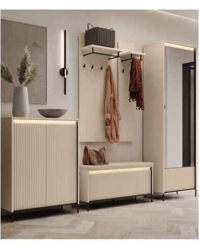 Garderoba Trend TG-06, wieszak, panel, beż piaskowy/ czarny, LENART Garderoba Trend TG-06, wieszak, panel, beż piaskowy/ czarny, LENART