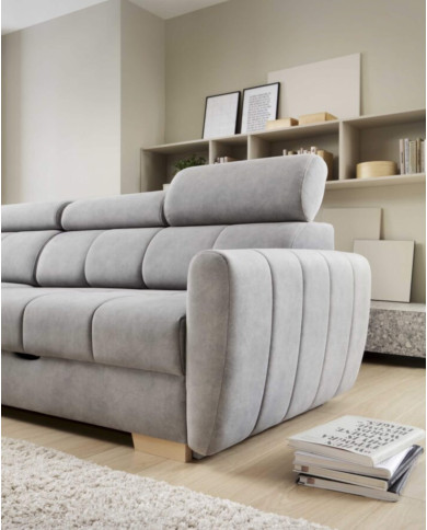 Narożnik Daytona, funkcja spania, pojemnik, regulowane zagłówki, COMFORTEO Narożnik Daytona, funkcja spania, pojemnik, regulowane zagłówki, COMFORTEO