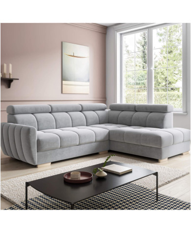 Narożnik Daytona, funkcja spania, pojemnik, regulowane zagłówki, COMFORTEO Narożnik Daytona, funkcja spania, pojemnik, regulowane zagłówki, COMFORTEO