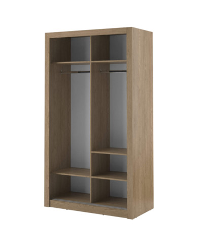 Szafa przesuwna 120 cm, AR-06 ARTI,  2-drzwiowa, lustro, dąb shetland, LENART Szafa przesuwna 120 cm, AR-06 ARTI,  2-drzwiowa, lustro, dąb shetland, LENART