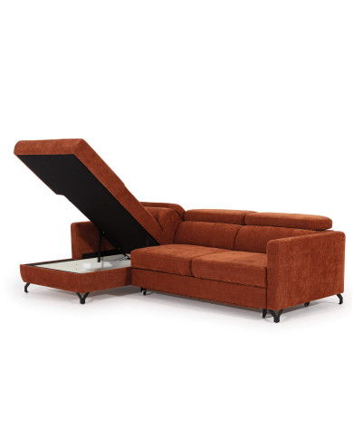 Narożnik Marozzo 3FB+OSB, funkcja spania, pojemnik, regulowane zagłówki, Stagra