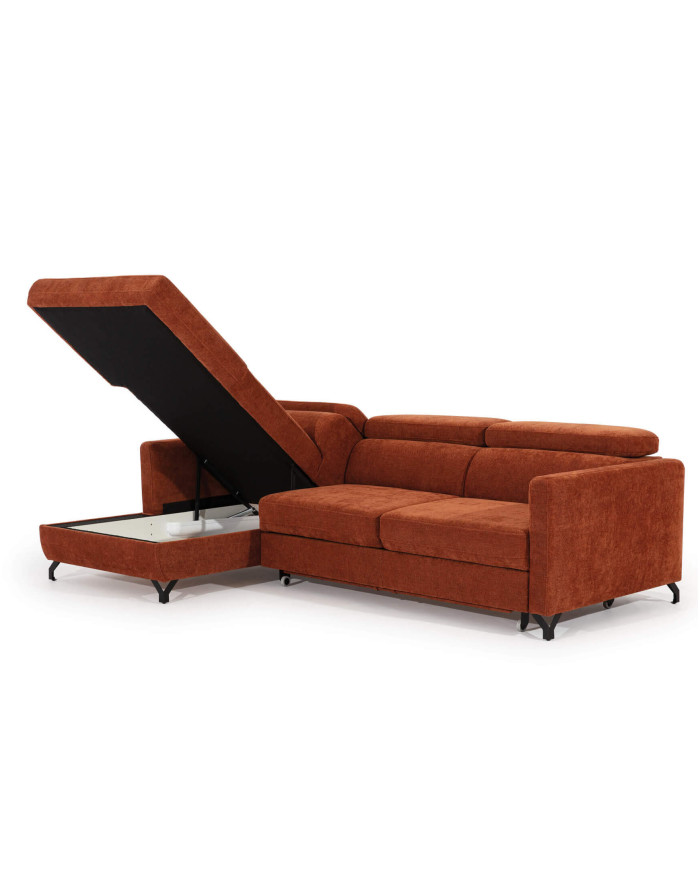 Narożnik Marozzo 3FB+OSB, funkcja spania, pojemnik, regulowane zagłówki, Stagra