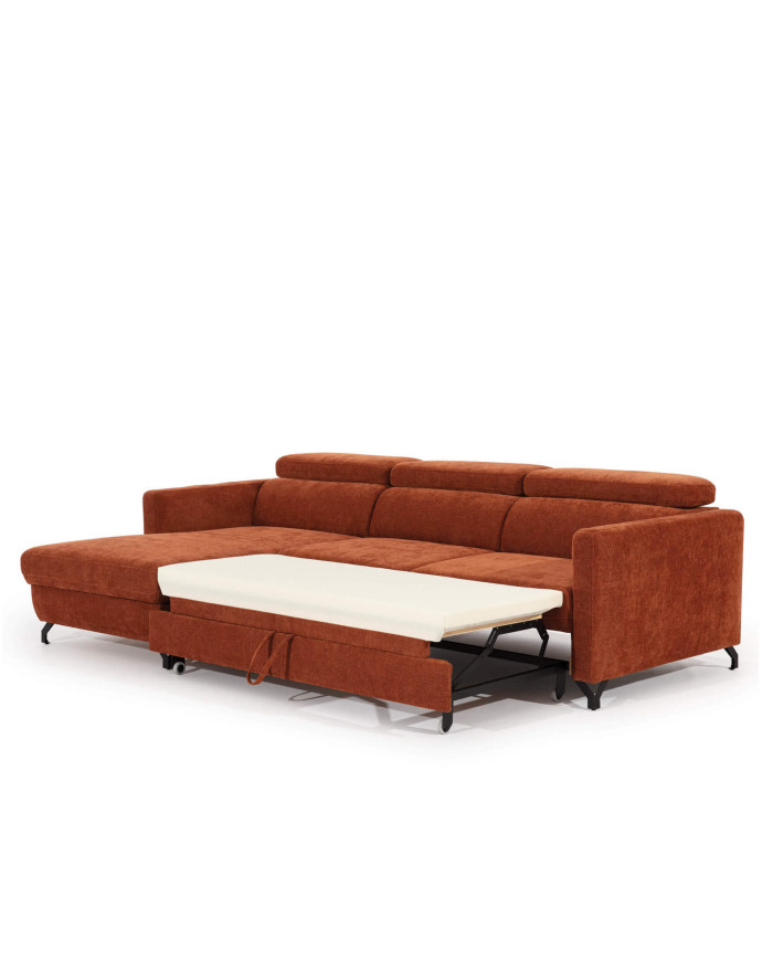 Narożnik Marozzo 3FB+OSB, funkcja spania, pojemnik, regulowane zagłówki, Stagra