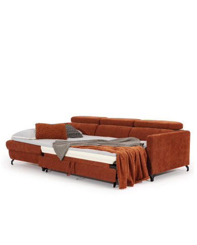 Narożnik Marozzo 3FB+OSB, funkcja spania, pojemnik, regulowane zagłówki, Stagra