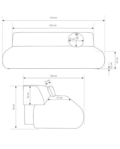 Sofa Puente, funkcja spania, pojemnik, Laski Meble Sofa Puente, funkcja spania, pojemnik, Laski Meble