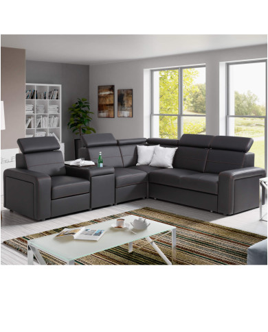 Narożnik Basic 3, funkcja spania, sterowana elektrycznie funkcja relaks, stolik, szafka, regulowane zagłówki, Ideal Sofa Narożnik Basic 3, funkcja spania, sterowana elektrycznie funkcja relaks, stolik, szafka, regulowane zagłówki, Ideal Sofa