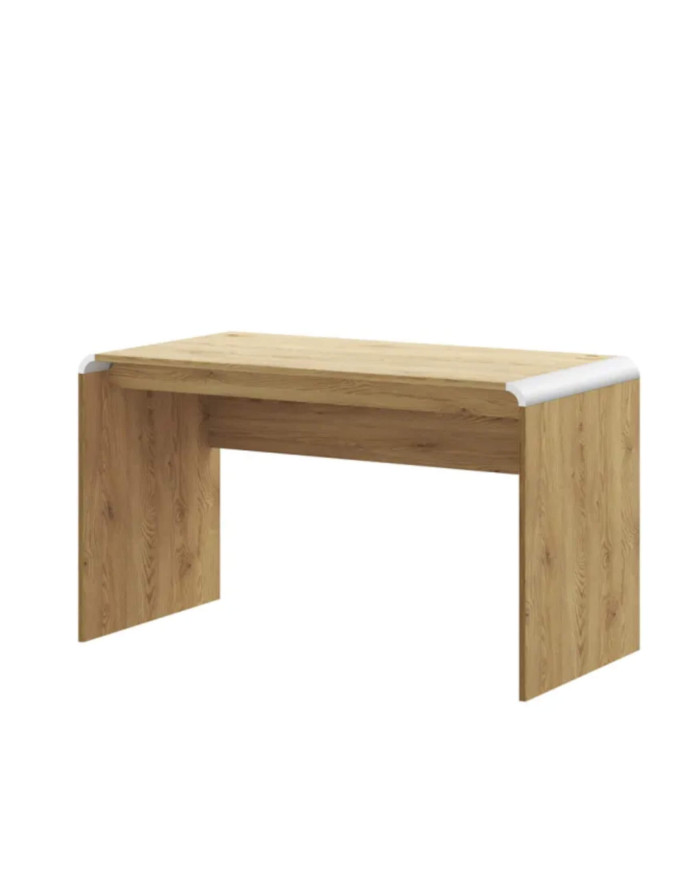 Biurko Milano 100, dąb słoneczny/ biały połysk, 100/60/72 cm, HUBERTUS