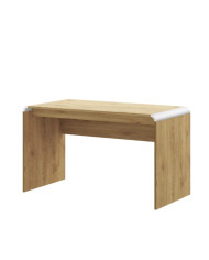 Biurko Milano 100, dąb słoneczny/ biały połysk, 100/60/72 cm, HUBERTUS