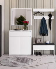 Garderoba Simply SM-06, wieszak poziomy, panel, biały, LENART
