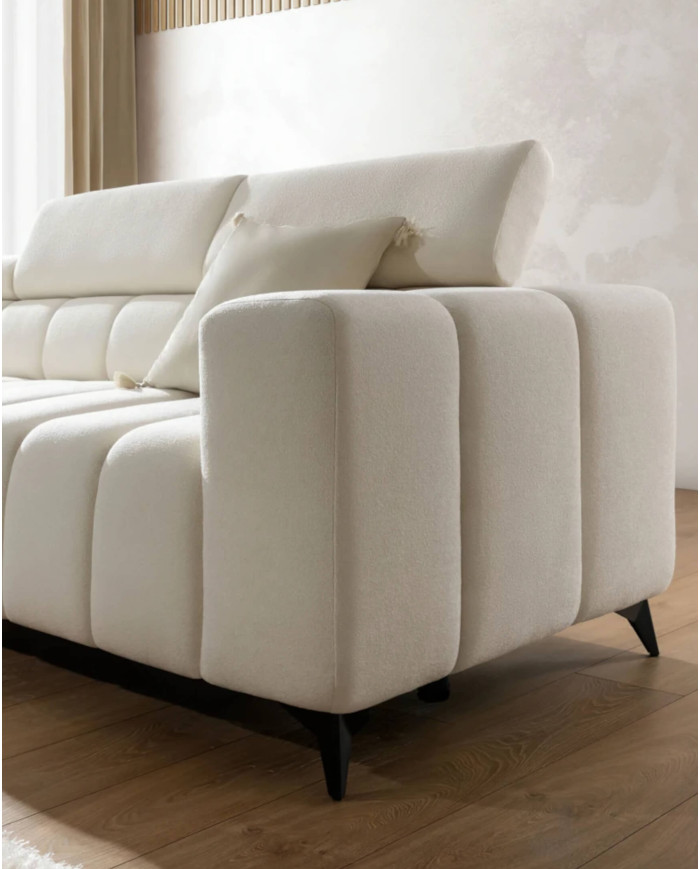 Narożnik Ragusso L, OS+R+3FB, funkcja spania, pojemnik, regulowane zagłówki, Stagra