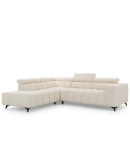 Narożnik Ragusso L, OS+R+3FB, funkcja spania, pojemnik, regulowane zagłówki, Stagra