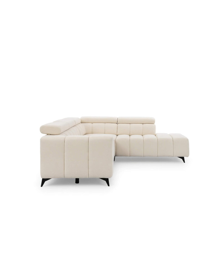 Narożnik Ragusso L, OS+R+3FB, funkcja spania, pojemnik, regulowane zagłówki, Stagra