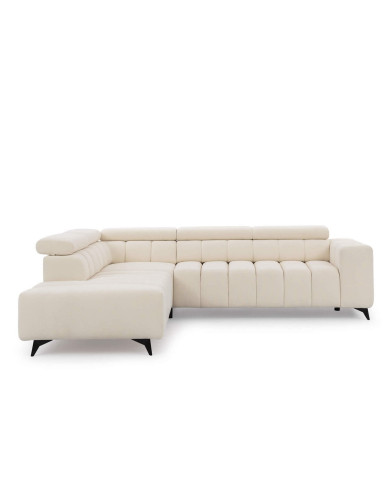 Narożnik Ragusso L, OS+R+3FB, funkcja spania, pojemnik, regulowane zagłówki, Stagra