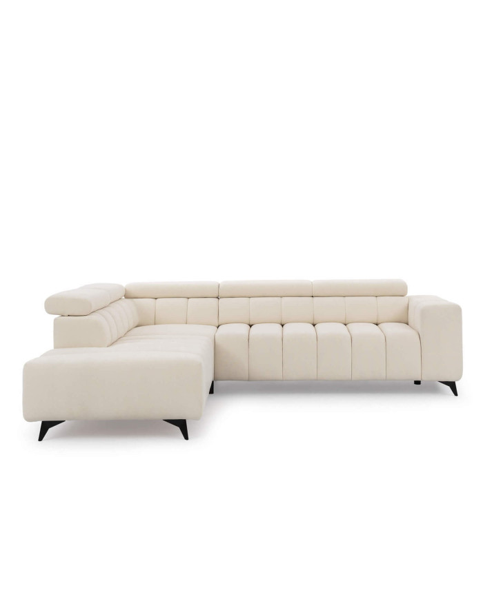 Narożnik Ragusso L, OS+R+3FB, funkcja spania, pojemnik, regulowane zagłówki, Stagra