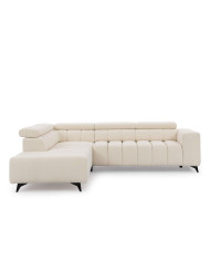 Narożnik Ragusso L, OS+R+3FB, funkcja spania, pojemnik, regulowane zagłówki, Stagra