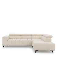 Narożnik Ragusso L, OS+R+3FB, funkcja spania, pojemnik, regulowane zagłówki, Stagra