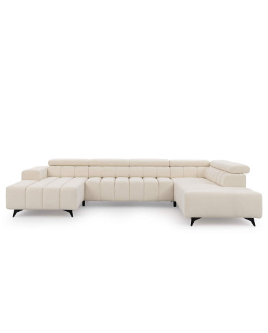 Narożnik Ragusso U, OS+R+3F+OSB, funkcja spania, pojemniki, regulowane zagłówki, Stagra