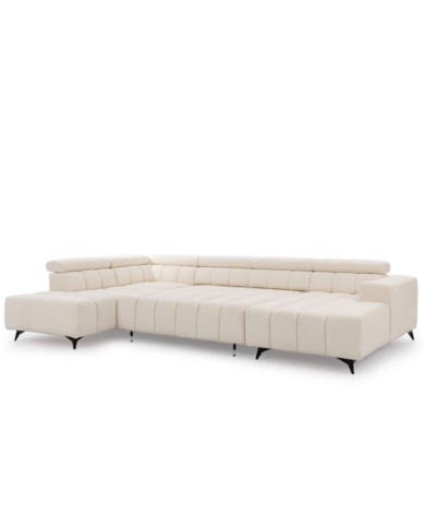 Narożnik Ragusso U, OS+R+3F+OSB, funkcja spania, pojemniki, regulowane zagłówki, Stagra