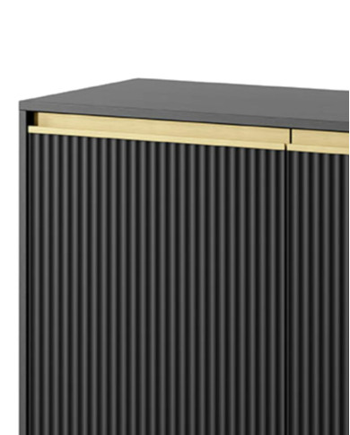 Szafka nocna Royal S-54, szuflada, Czarny/ Złoty, PIASKI Szafka nocna Royal S-54, szuflada, Czarny/ Złoty, PIASKI