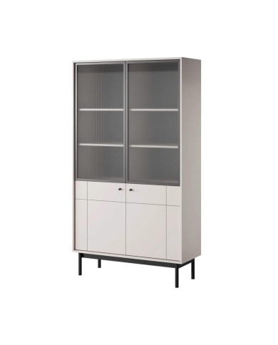 Witryna Japandi WT104, szklane fronty, Cashmere, PIASKI Witryna Japandi WT104, szklane fronty, Cashmere, PIASKI