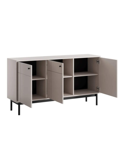 Komoda Japandi K-154, trzydrzwiowa, Cashmere, PIASKI