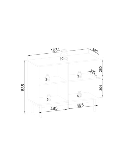 Komoda Japandi K-104, dwudrzwiowa, Cashmere, PIASKI Komoda Japandi K-104, dwudrzwiowa, Cashmere, PIASKI