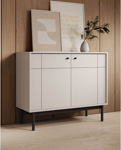 Komoda Japandi K-104, dwudrzwiowa, Cashmere, PIASKI Komoda Japandi K-104, dwudrzwiowa, Cashmere, PIASKI