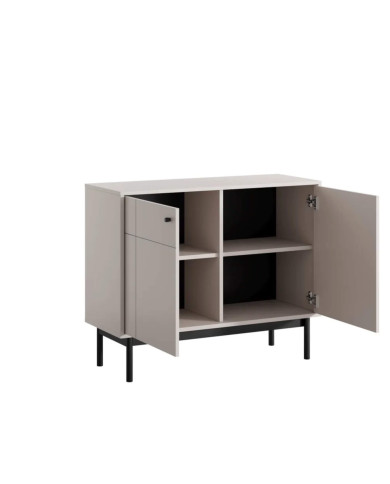 Komoda Japandi K-104, dwudrzwiowa, Cashmere, PIASKI