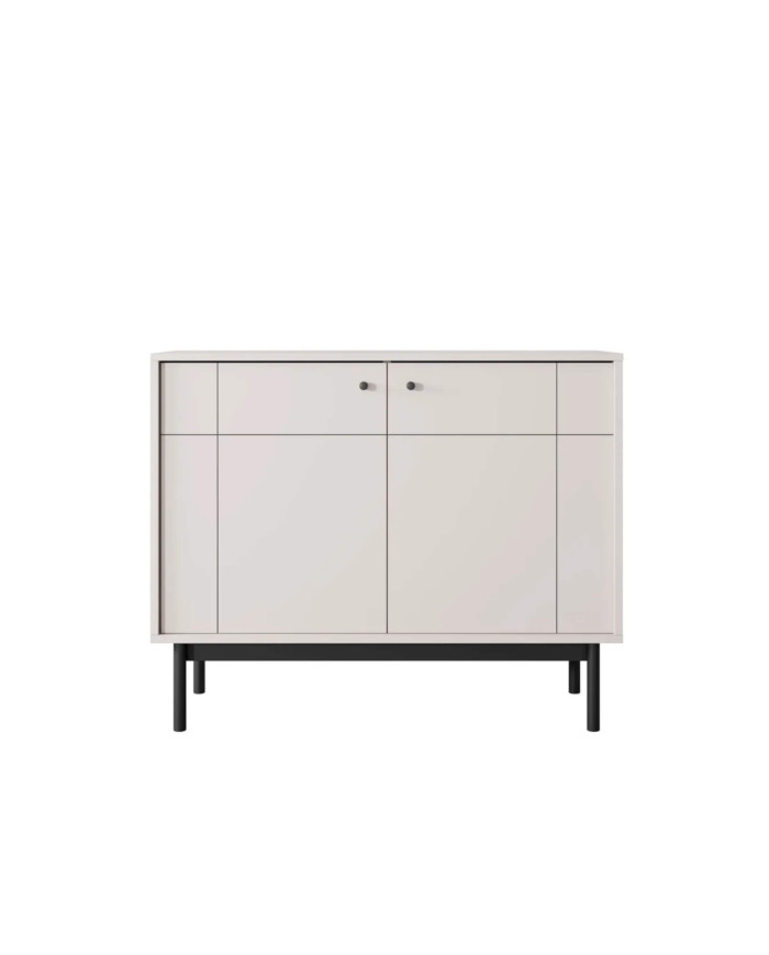 Komoda Japandi K-104, dwudrzwiowa, Cashmere, PIASKI