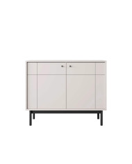 Komoda Japandi K-104, dwudrzwiowa, Cashmere, PIASKI